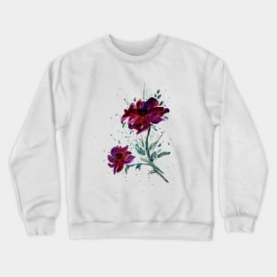 Molten Flowers Watercolor Crewneck Sweatshirt